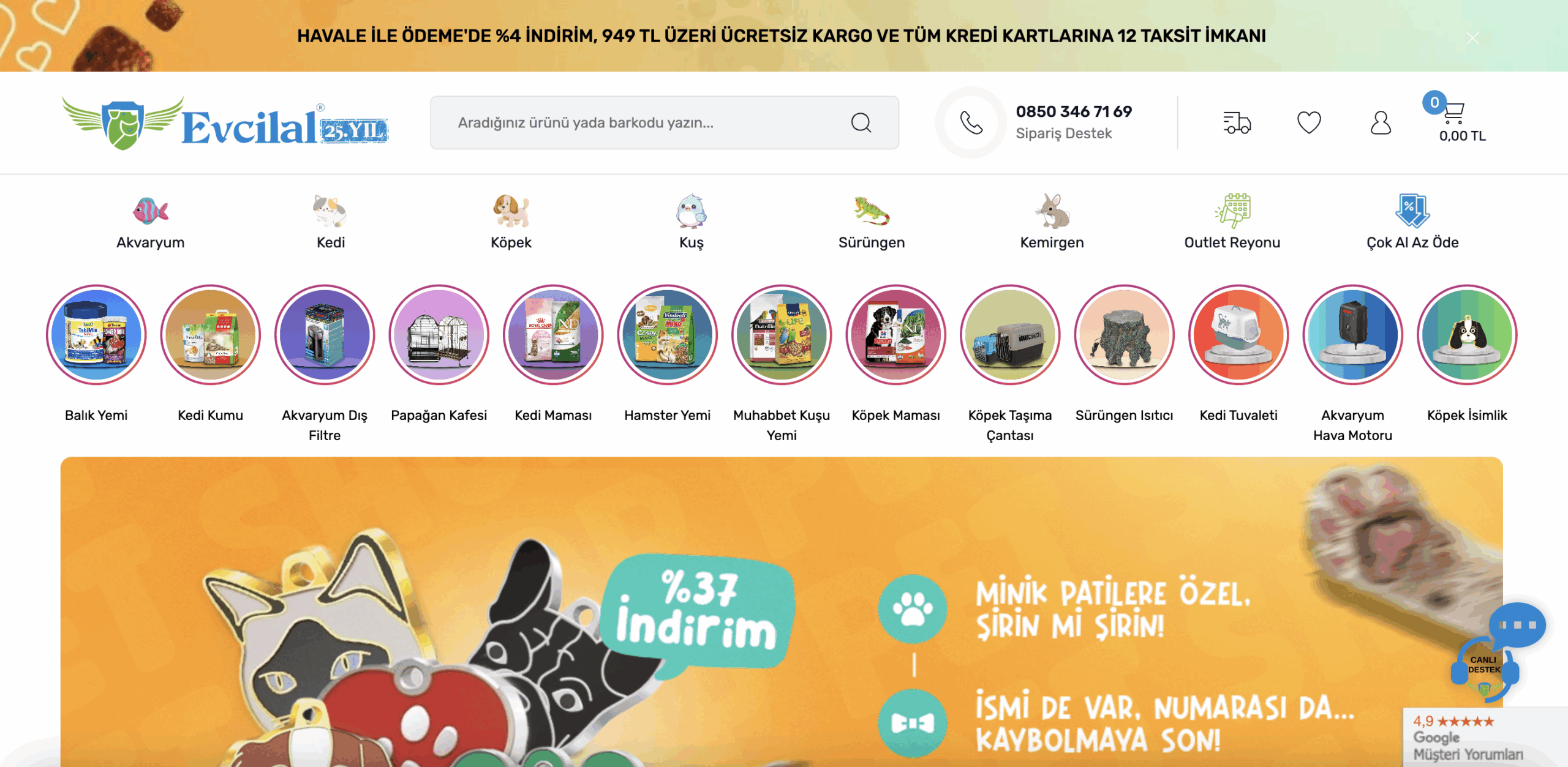 Türkiye’nin Online Pet Shop Markası: Evcilal