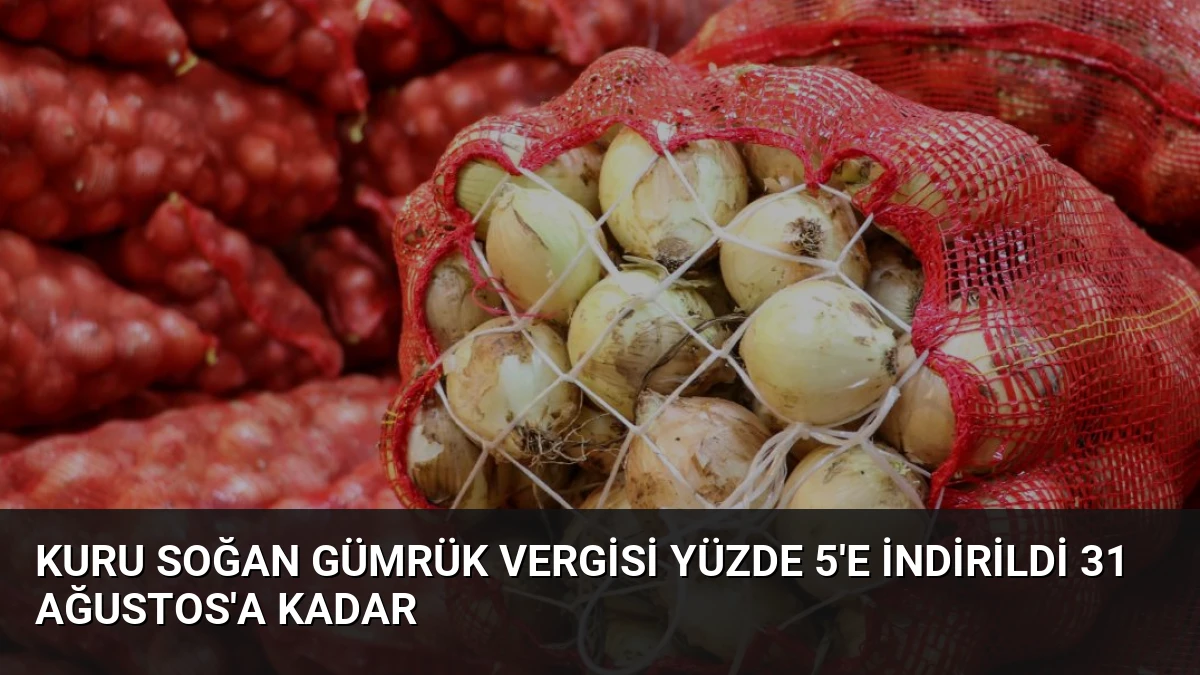 Kuru Soğan Gümrük Vergisi Yüzde 5’e İndirildi 31 Ağustos’a Kadar