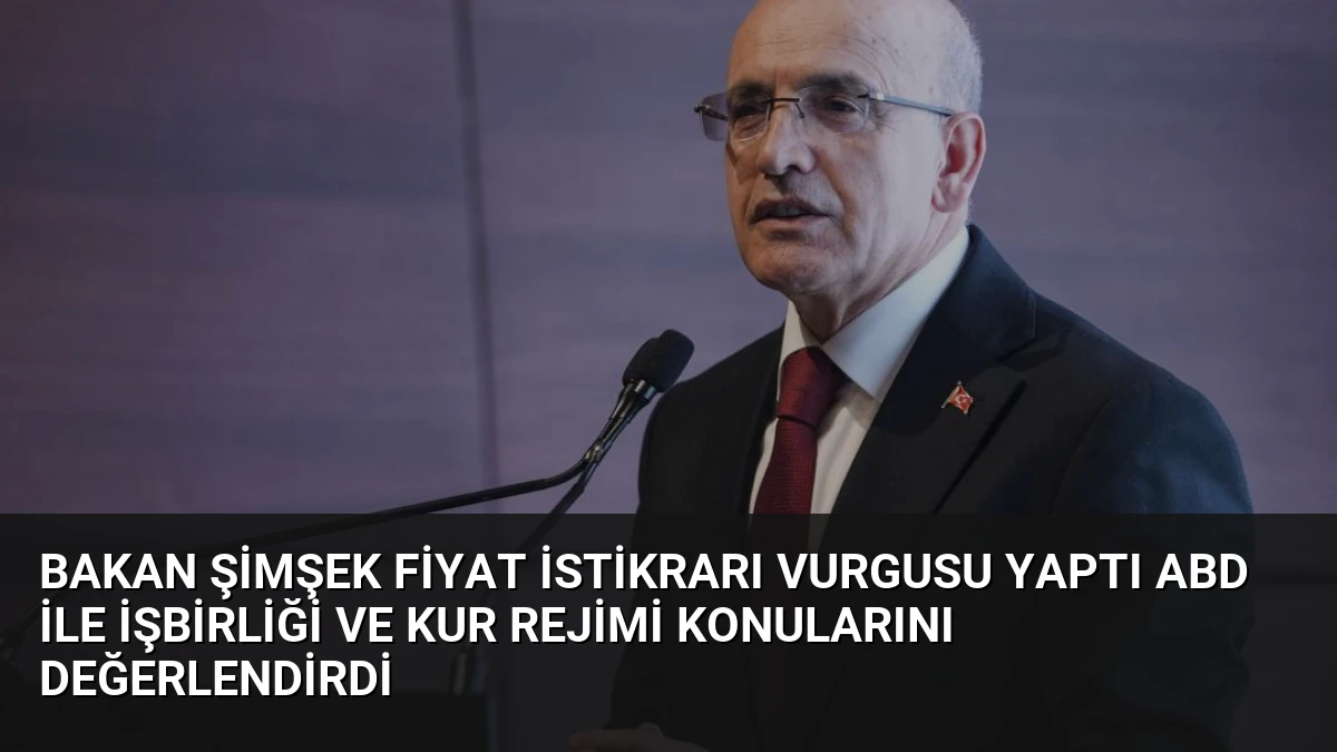 Bakan Şimşek Fiyat İstikrarı Vurgusu Yaptı ABD İle İşbirliği ve Kur Rejimi Konularını Değerlendirdi