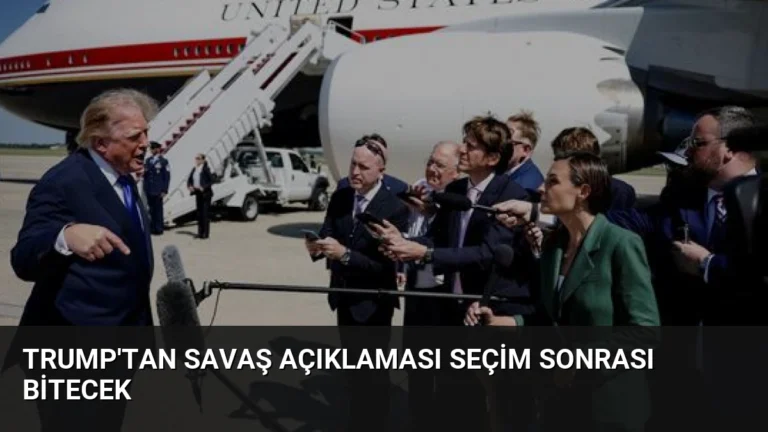 Trump’tan Savaş Açıklaması Seçim Sonrası Bitecek
