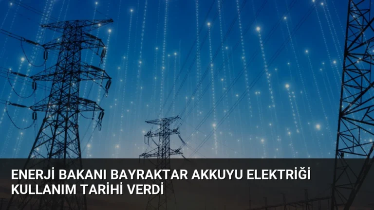 Enerji Bakanı Bayraktar Akkuyu Elektriği Kullanım Tarihi Verdi