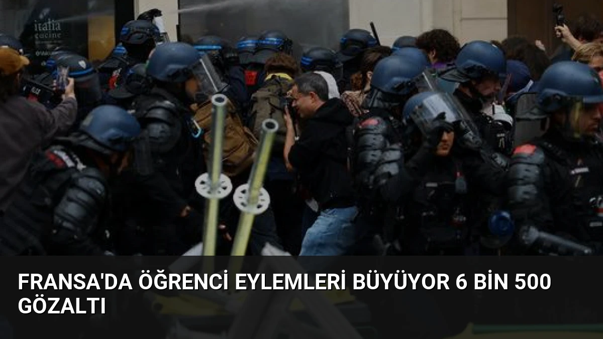 Fransa’da Öğrenci Eylemleri Büyüyor 6 Bin 500 Gözaltı