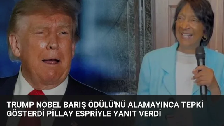 Trump Nobel Barış Ödülü’nü Alamayınca Tepki Gösterdi Pillay Espriyle Yanıt Verdi